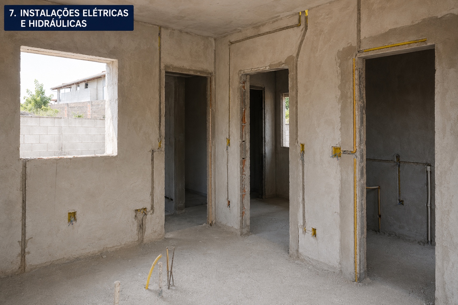 Execução das instalações elétricas e hidráulicas