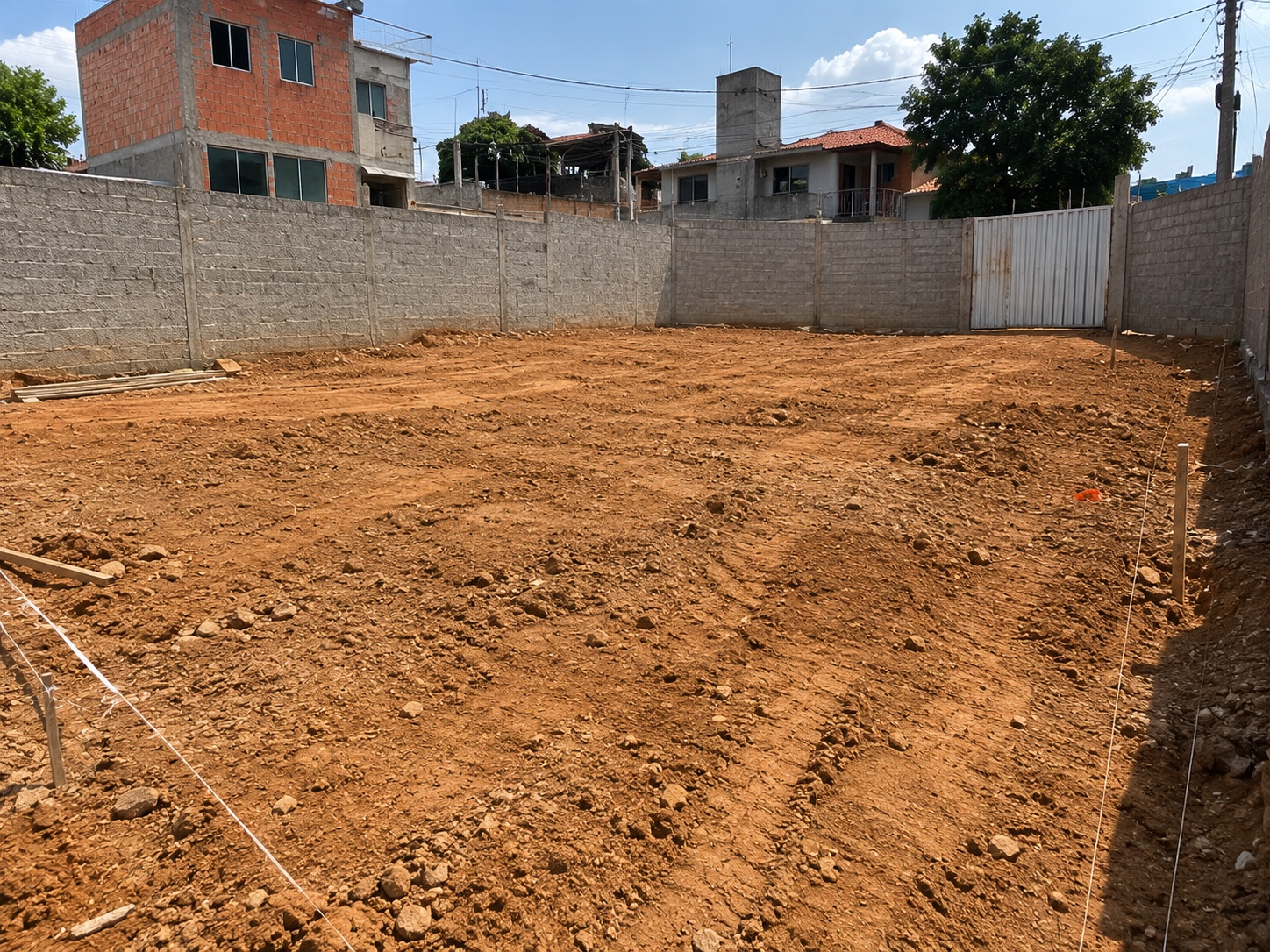Preparação inicial do terreno