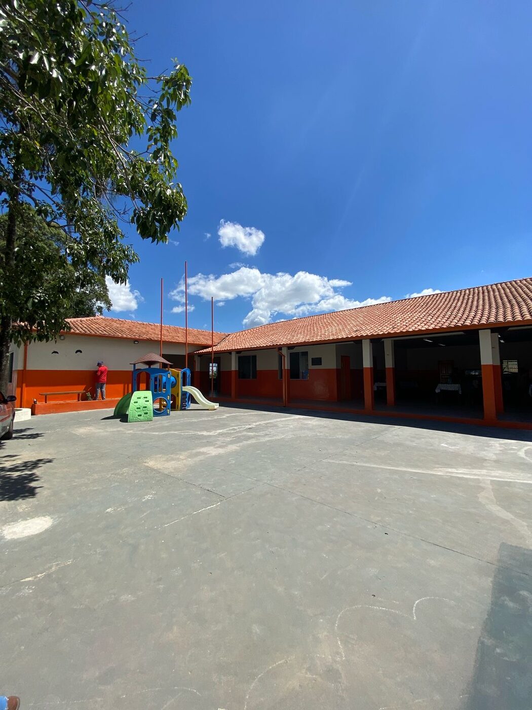 Área recreativa da escola após a reforma